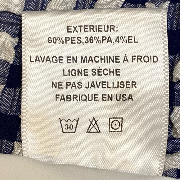 NWT Sea New York Navy and White Gingham One Piece - Sz S - Picture 7 of 7